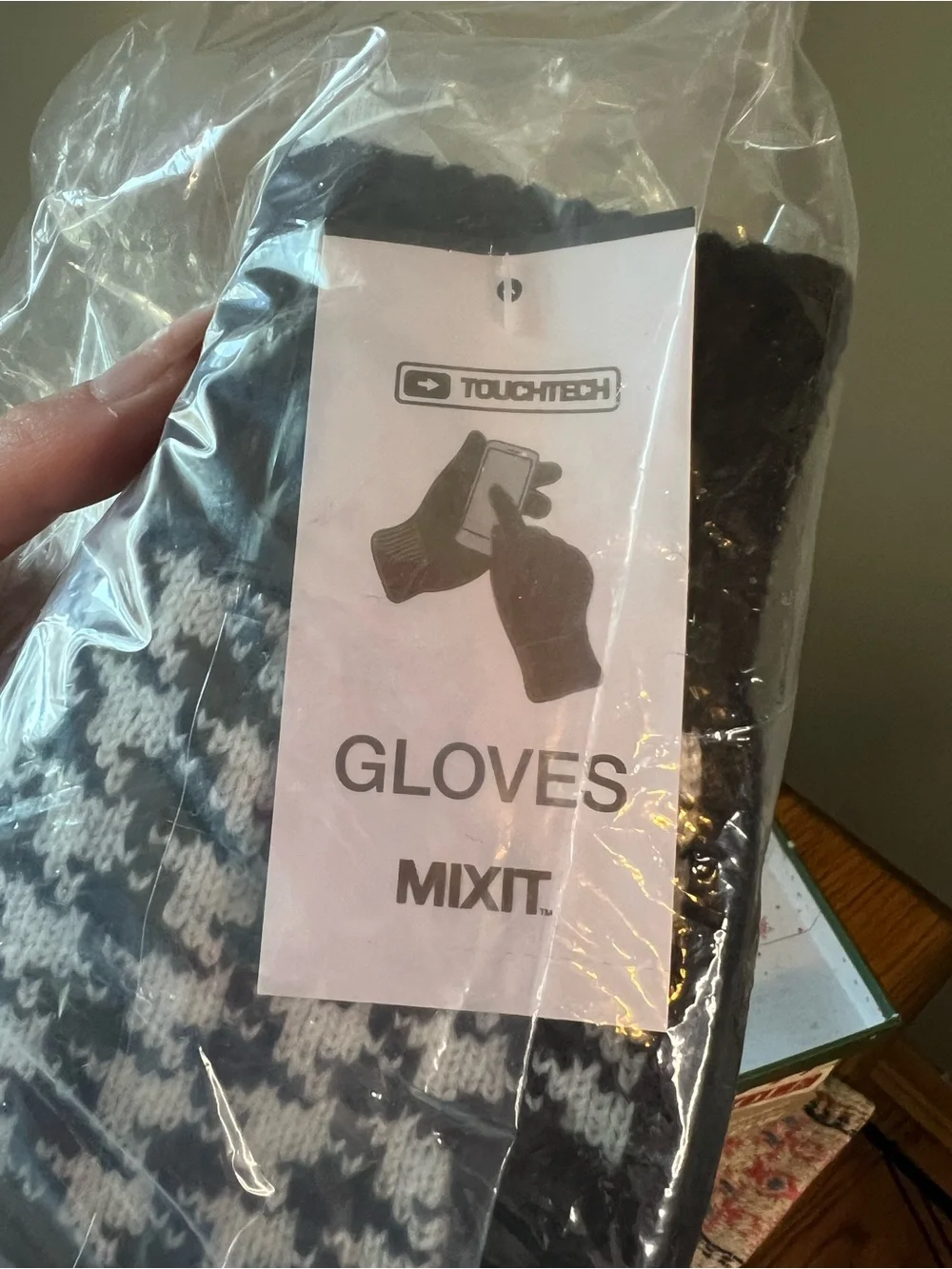 Women’s OS Houndstooth Tech Winter Gloves